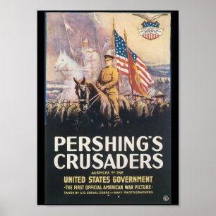 Affiche Pershing Croisés Seconde Guerre mondiale