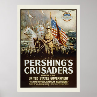 Affiche Pershing Croisés Vintage US Military