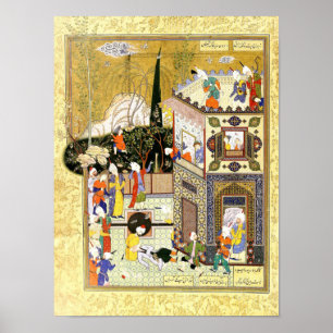 Affiche Persian Miniature: The Old Rogue Learns His Lesson