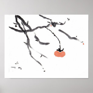 Affiche Persimmon et Branches Art Print
