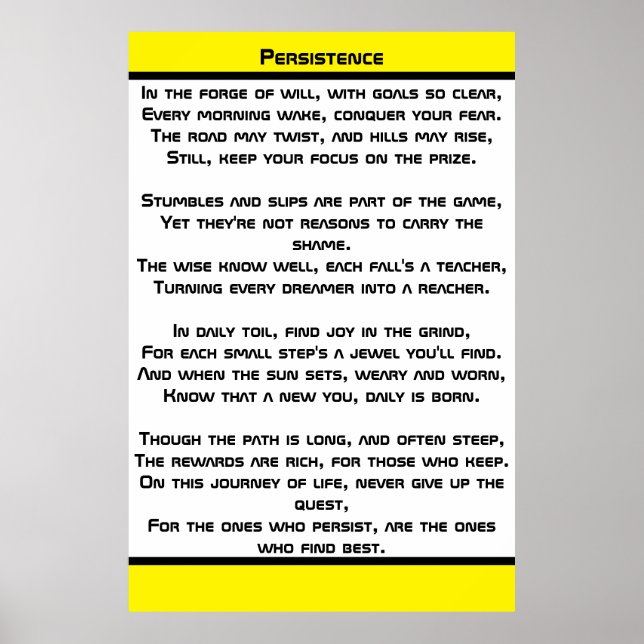 Affiche Persistance (Devant)