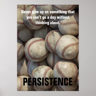 Affiche Persistance Baseball Inspiration Motivation