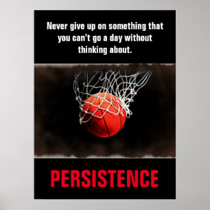 Affiche Persistance Basketball Inspiration Motivation