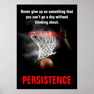 Affiche Persistance Basketball Inspiration Motivation