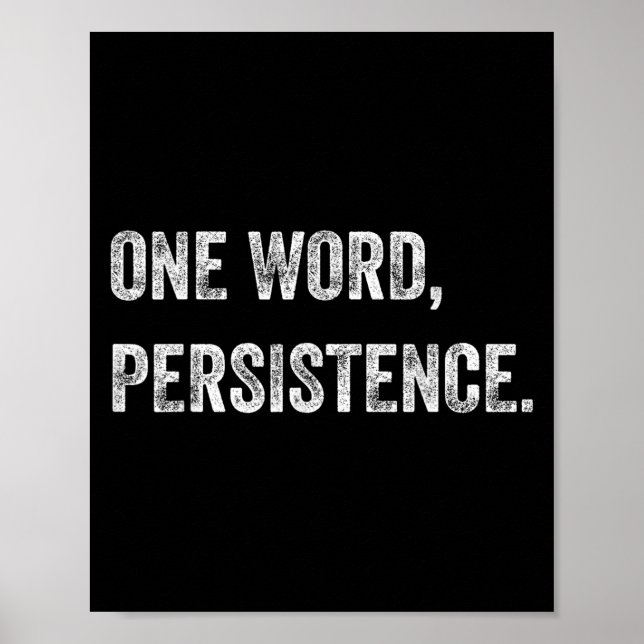 Affiche Persistance de la citation motivationnelle (Devant)