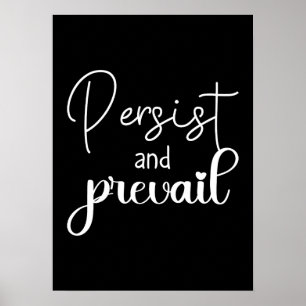 Affiche Persistance et Prévail, Hustle Gym Motivation de s