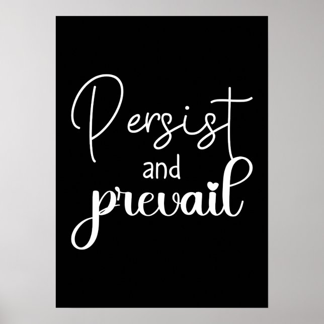 Affiche Persistance et Prévail, Hustle Gym Motivation de s (Devant)