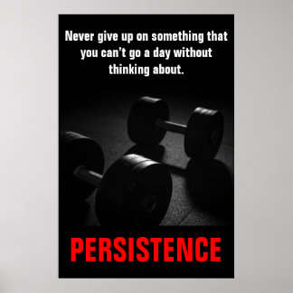 Affiche Persistance Formation Bodybuilding Travail dur