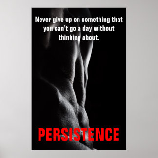 Affiche Persistance Formation Bodybuilding Travail dur