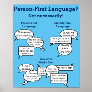 Affiche Person First Identity First Comments Print
