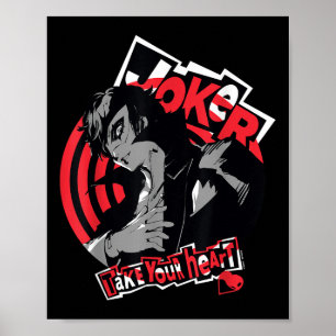 Affiche Persona 5 Joker Prenez Votre Coeur Atlus