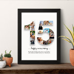 Affiche Personalised 15th Anniversary Photo Collage<br><div class="desc">Personalised 15th Anniversary Photo Collage for Husband Wife</div>