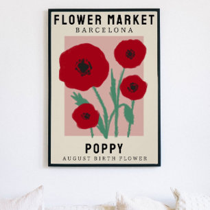 Affiche Personalised Flower Market Birth flower Art Print