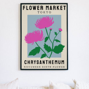 Affiche Personalised Flower Market Birth flower Art Print