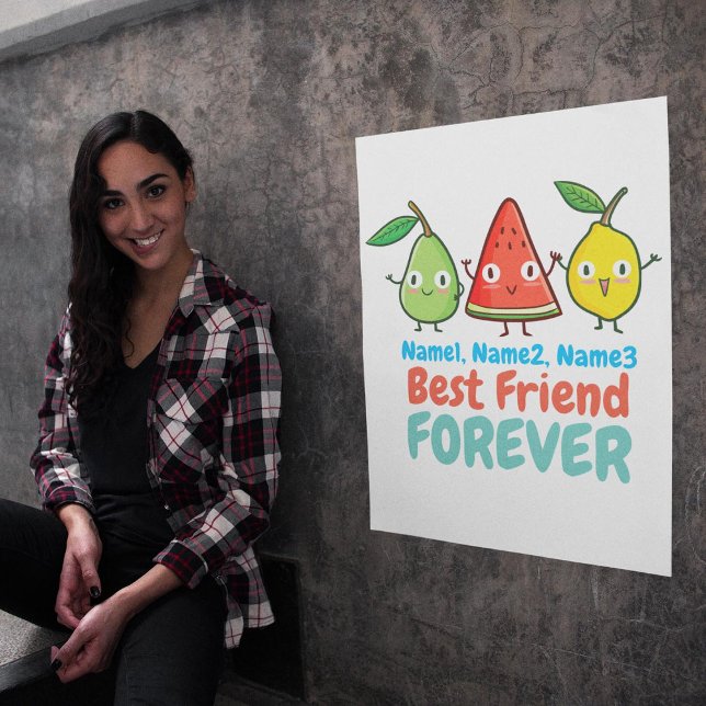 Affiche Personalize Cute Fruits BFF (Créateur téléchargé)