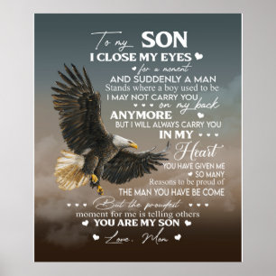 Affiche Personalize To My Son From Love Mom Gifts
