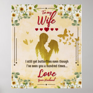Affiche Personalize To My Wife From Husband Butterfly Gift