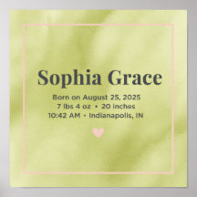 Personalized Baby Birth Announcement Print