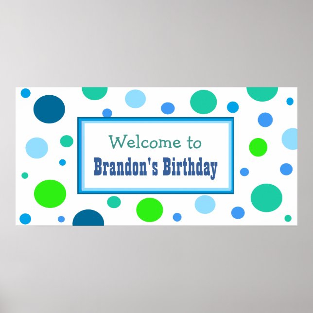 Affiche Personalized Birthday Party Banner for Boy (Devant)