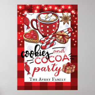 Affiche Personalized Cookies and Cocoa Christmas Party 