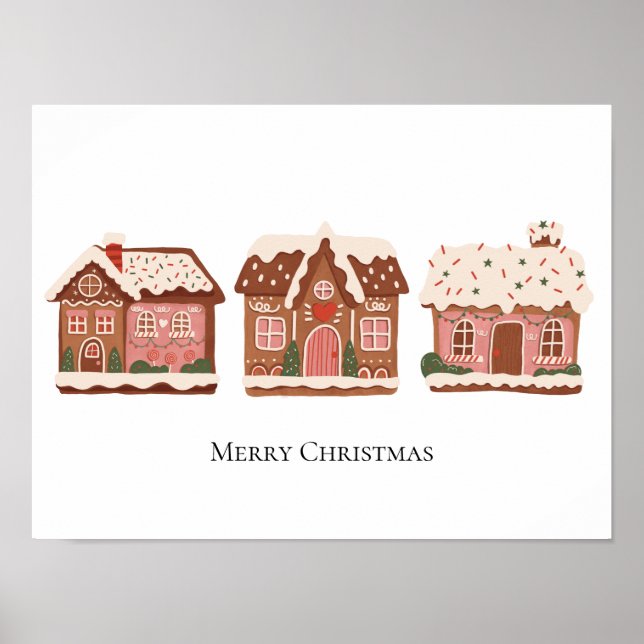 Affiche Personalized Gingerbread Houses Christmas Holiday  (Devant)