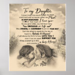Affiche Personalized Letter To My Daughter From Mom<br><div class="desc">Personalized Letter To My Daughter From Mom. Gift idea for Mom,  for Mom Lovers. Gift giving is not important,  it is important that you have the heart to give!</div>