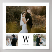 Personalized Monogram 3 Photo Collage