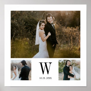 Affiche Personalized Monogram 3 Photo Collage