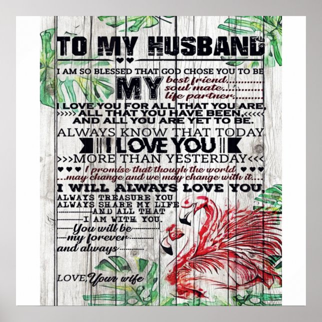 Affiche Personalized perfect letter | To my husband letter (Devant)