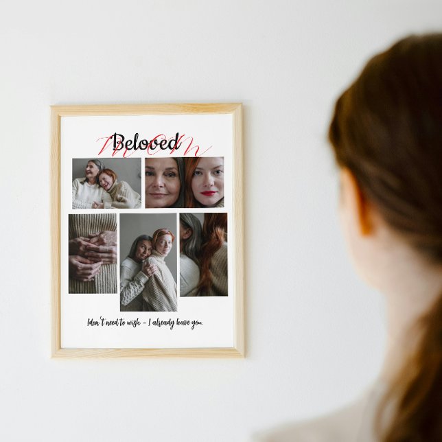 Affiche Personalized Photo Collage Gift for Mom (Créateur téléchargé)