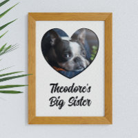 Personalized photo dog big sister