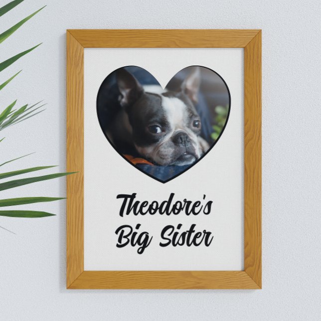 Affiche Personalized photo dog big sister (Créateur téléchargé)