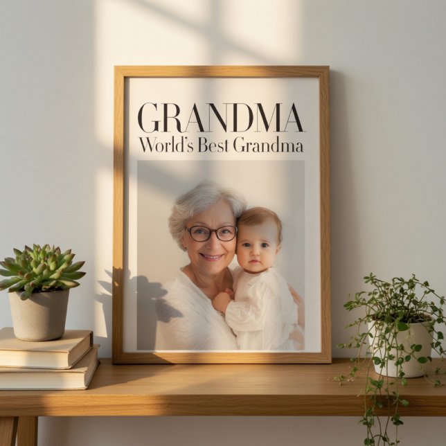 Affiche Personalized Photo Gift | World's Best Grandma (Créateur téléchargé)