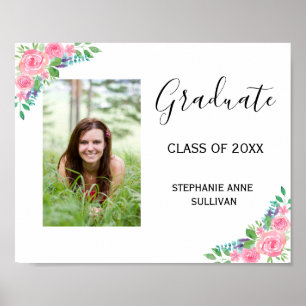 Affiche Personalized Photo Girly Graduation