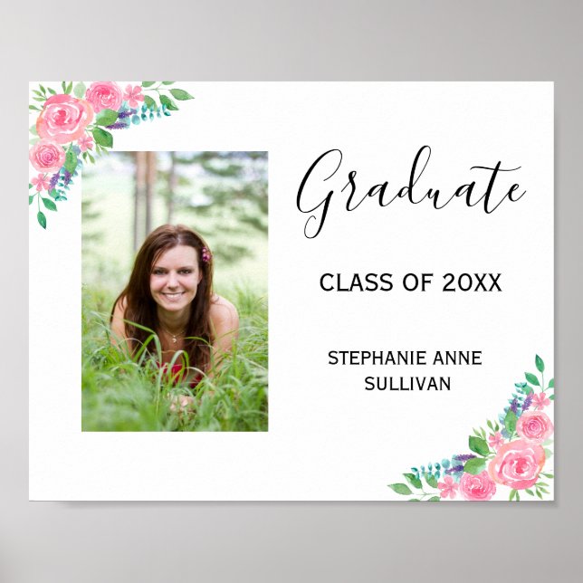 Affiche Personalized Photo Girly Graduation (Devant)