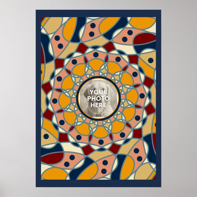 Affiche Personalized Photo Mandala Design Baby Shirt (Devant)