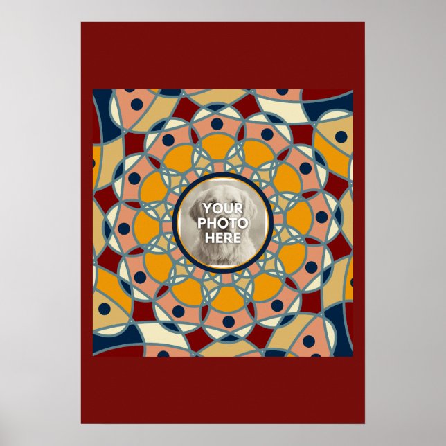 Affiche Personalized Photo Mandala Design Baby Shirt (Devant)