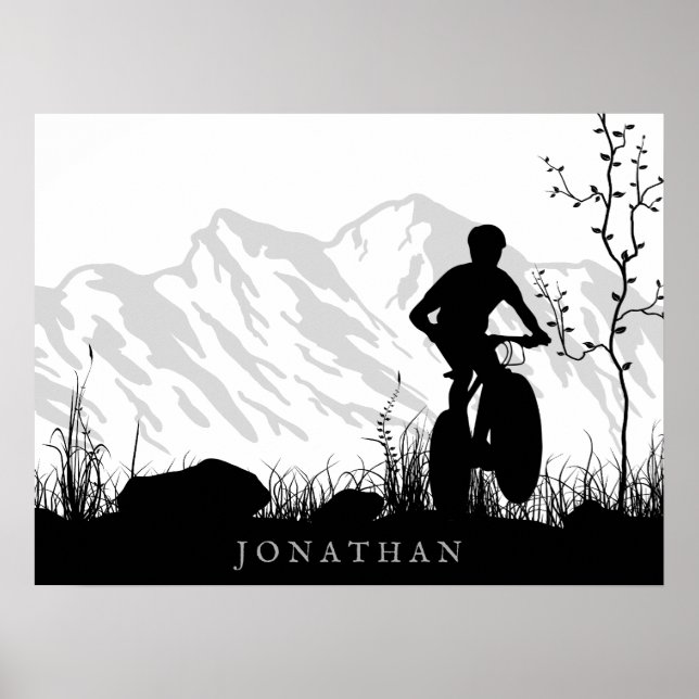 Affiche Personalized Silhouette Mountain Bike (Devant)