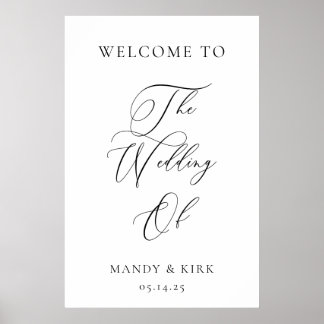 Affiche Personalized Wedding Welcome Sign 24x36