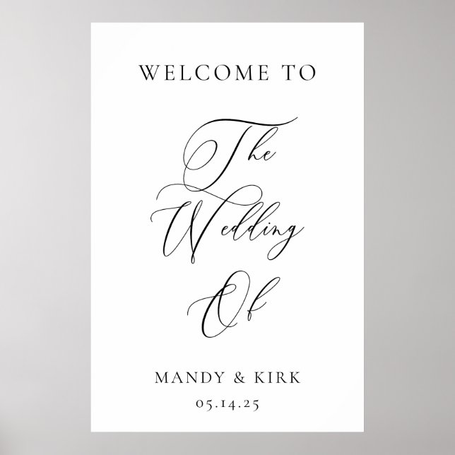 Affiche Personalized Wedding Welcome Sign 24x36 (Devant)
