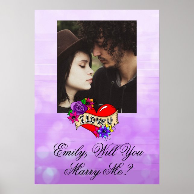 Affiche Personalized Will  You Marry Me   (Devant)