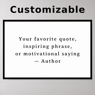 Affiche Personalized Your Funny Quote – Create Your Own