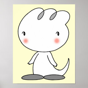Affiche Personnage de dinosaure apaisant.