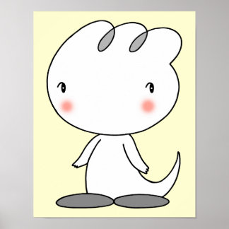Affiche Personnage de dinosaure apaisant.