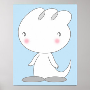 Affiche Personnage de dinosaure apaisant.
