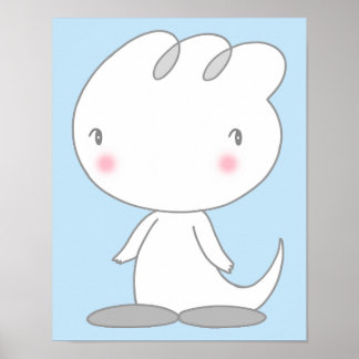 Affiche Personnage de dinosaure apaisant.