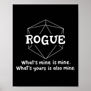 Affiche Personnage drôle voyou blague jeux de rôle Rpg G