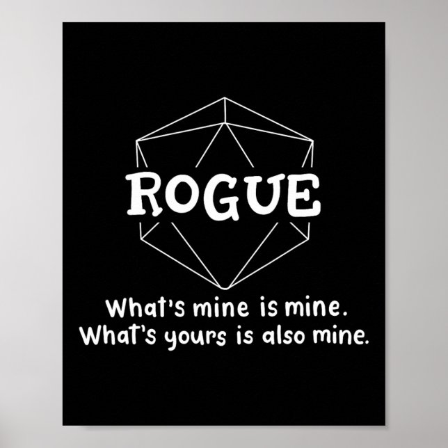 Affiche Personnage drôle voyou blague jeux de rôle Rpg G (Devant)