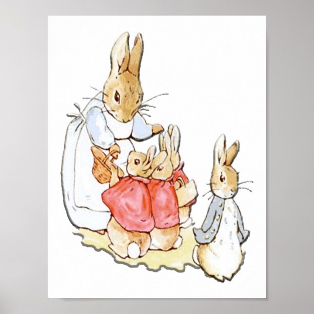 Affiche Personnages de Nursery Peter Rabbit Beatrix Potter (Devant)
