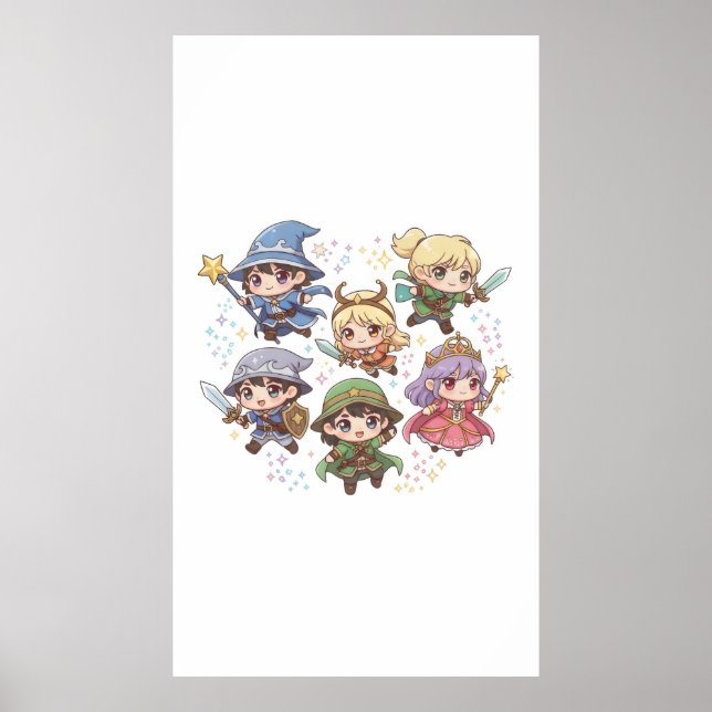 Affiche Personnages d'imaginaire mignon, assistant ranger  (Devant)